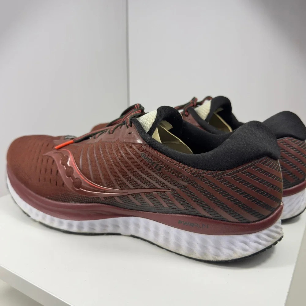 Saucony Guide 13 Men's Size 14 Red Burgundy Cushion Running Shoes S20548-50